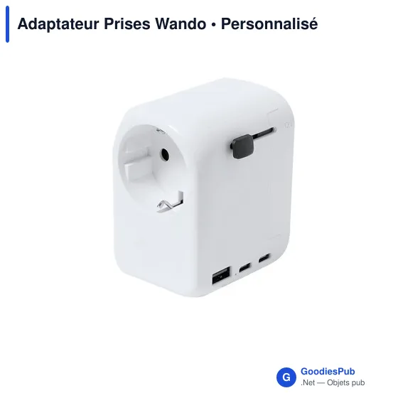 Adaptateur de Prises Personnalisable Wando avec Logo - Image 3
