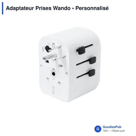 Adaptateur de Prises Personnalisable Wando avec Logo - Image 4