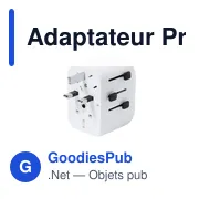 Adaptateur de Prises Personnalisable Wando avec Logo - Miniature 5