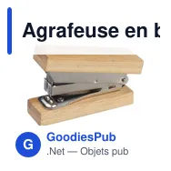 Agrafeuse en bambou personnalisable avec logo - Modèle Gordon - Miniature 1
