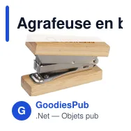 Agrafeuse en bambou personnalisable avec logo - Modèle Gordon - Miniature 3