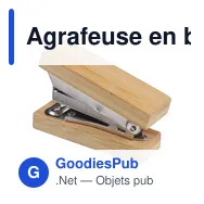 Agrafeuse en bambou personnalisable avec logo - Modèle Gordon - Miniature 4