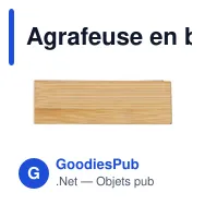 Agrafeuse en bambou personnalisable avec logo - Modèle Gordon - Miniature 5
