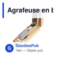Agrafeuse en bambou personnalisable avec logo - Modèle Gordon - Miniature 6