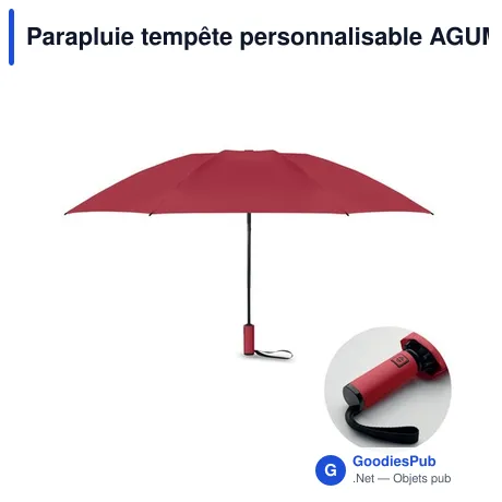 Parapluie tempête personnalisable AGUMBE avec logo