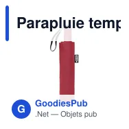 Parapluie tempête personnalisable AGUMBE avec logo - Miniature 2