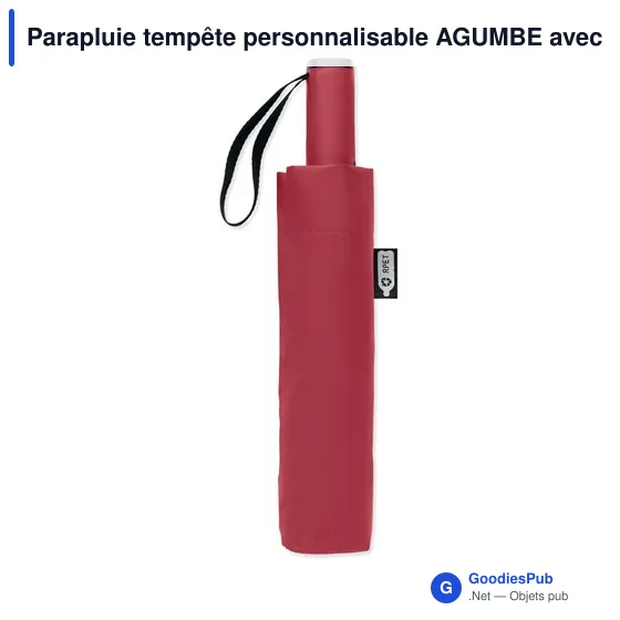 Parapluie tempête personnalisable AGUMBE avec logo - Image 2