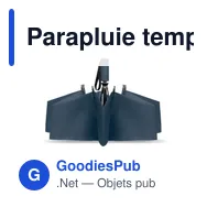 Parapluie tempête personnalisable AGUMBE avec logo - Miniature 12