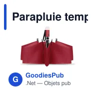 Parapluie tempête personnalisable AGUMBE avec logo - Miniature 3