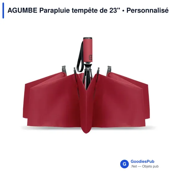 Parapluie tempête personnalisable AGUMBE avec logo - Image 3