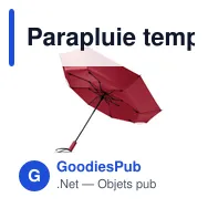 Parapluie tempête personnalisable AGUMBE avec logo - Miniature 4