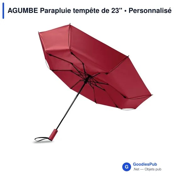 Parapluie tempête personnalisable AGUMBE avec logo - Image 4