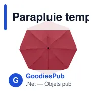 Parapluie tempête personnalisable AGUMBE avec logo - Miniature 7