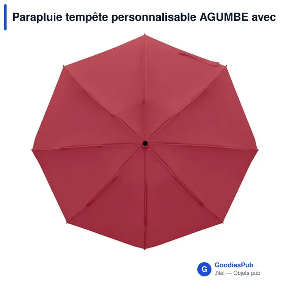 Parapluie tempête personnalisable AGUMBE avec logo - Image 7