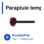 Parapluie tempête personnalisable AGUMBE avec logo - Miniature 8