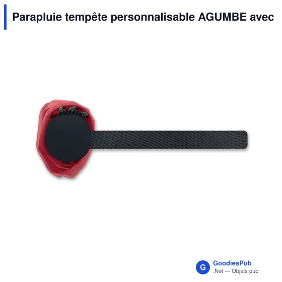 Parapluie tempête personnalisable AGUMBE avec logo - Image 8