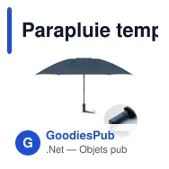 Parapluie tempête personnalisable AGUMBE avec logo - Miniature 10