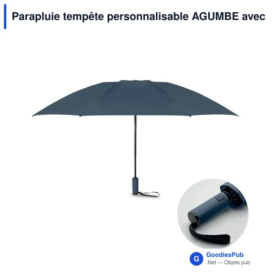 Parapluie tempête personnalisable AGUMBE avec logo - Image 10