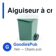 Aiguiseur à crayons personnalisable en forme de poubelle - Ciraavec logo - Miniature 1