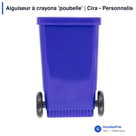 Aiguiseur à crayons personnalisable en forme de poubelle - Ciraavec logo - Image 10