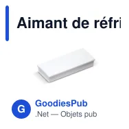 Aimant de réfrigérateur rectangulaire personnalisable avec logo - Noir ou blanc - Miniature 2
