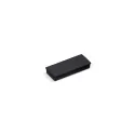 Variante Noir - Aimant de réfrigérateur rectangulaire personnalisable avec logo - Noir ou blanc
