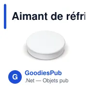 Aimant de réfrigérateur rond personnalisable Ø 36 mm avec logo - Noir ou blanc - Miniature 3