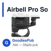 Sonnette de vélo personnalisable Airbell Pro avec logo - Miniature 1