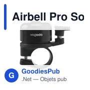 Sonnette de vélo personnalisable Airbell Pro avec logo - Miniature 2
