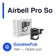 Sonnette de vélo personnalisable Airbell Pro avec logo - Miniature 3