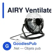 AIRY Ventilateur en ABS - Miniature 1