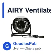 AIRY Ventilateur en ABS - Miniature 2