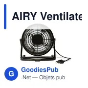 AIRY Ventilateur en ABS - Miniature 3