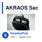 AKRAOS Sac à dos RPET pour ordinateur - Miniature 5