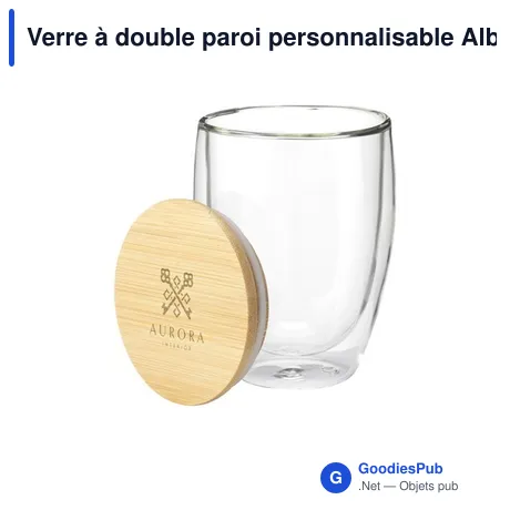 Verre à double paroi personnalisable Alba 350 ml avec logo