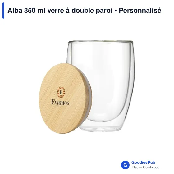 Verre à double paroi personnalisable Alba 350 ml avec logo - Image 2
