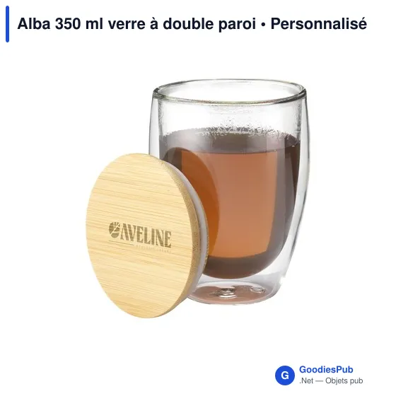 Verre à double paroi personnalisable Alba 350 ml avec logo - Image 3