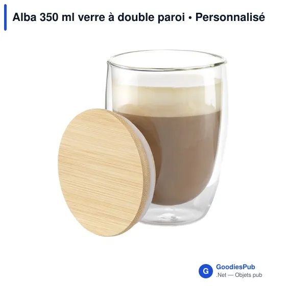 Verre à double paroi personnalisable Alba 350 ml avec logo - Image 5