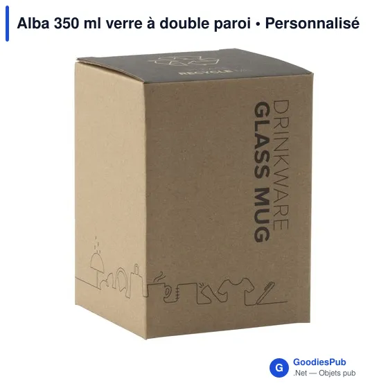 Verre à double paroi personnalisable Alba 350 ml avec logo - Image 6