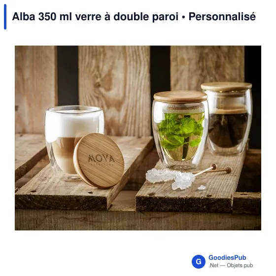 Verre à double paroi personnalisable Alba 350 ml avec logo - Image 7