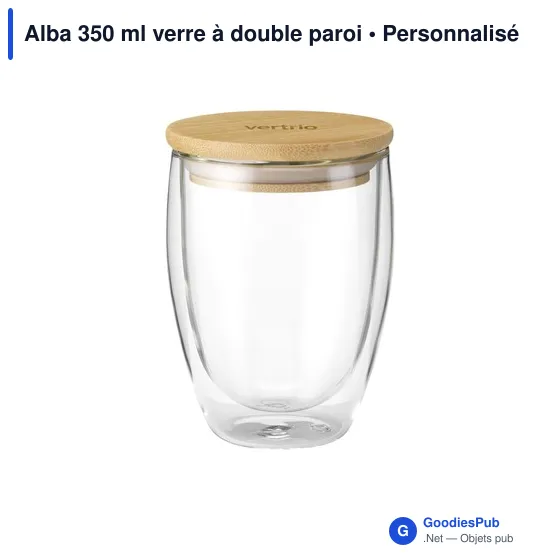 Verre à double paroi personnalisable Alba 350 ml avec logo - Image 10