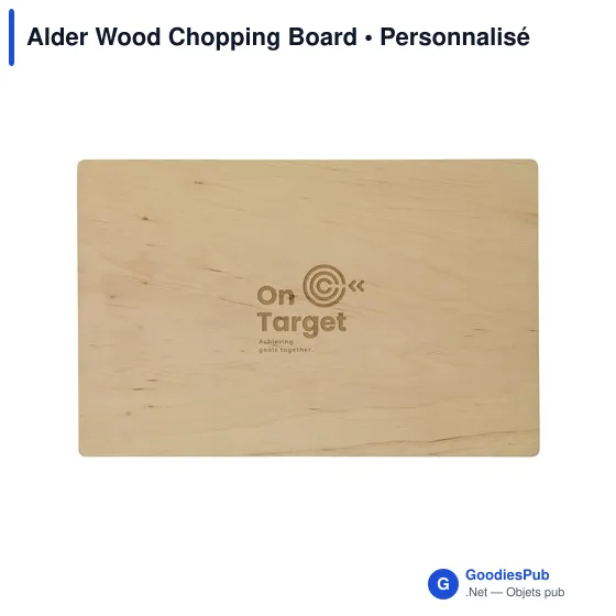Planche à découper en bois d'aulne personnalisable avec logo - Image 3
