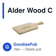 Planche à découper personnalisable en bois d'aulne avec logo - Miniature 2