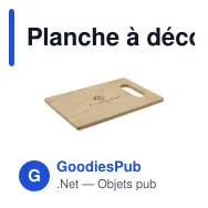 Planche à découper en bois personnalisable avec logo - Alder Wood - Miniature 1