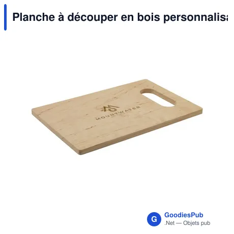 Planche à découper en bois personnalisable avec logo - Alder Wood