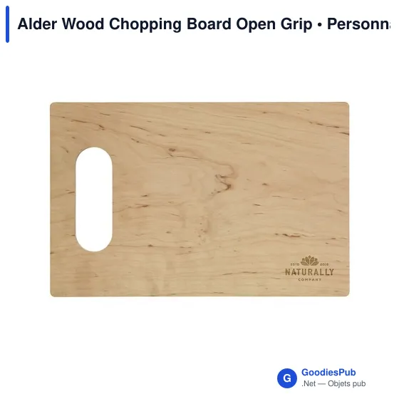 Planche à découper en bois personnalisable avec logo - Alder Wood - Image 2