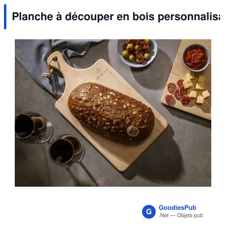 Planche à découper en bois personnalisable avec logo