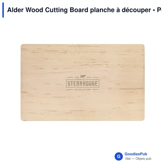 Planche à découper personnalisable en bois d'aulne avec logo - Image 3