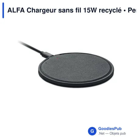ALFA Chargeur sans fil 15W recyclé