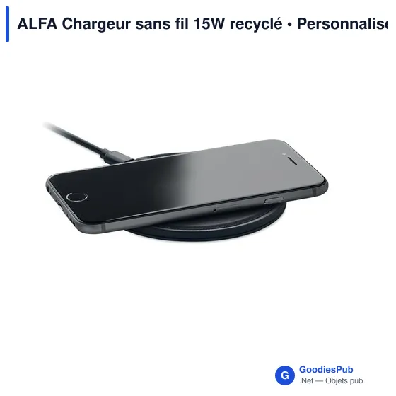 ALFA Chargeur sans fil 15W recyclé - Image 2